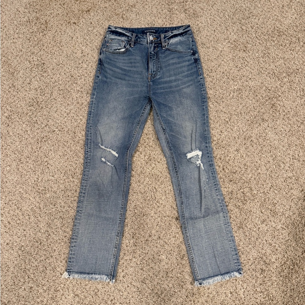 Vigoss Blue Distressed Boyfriend Jeans